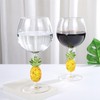 Supreme Housewares Pineapple Stem Wine Glasses, Yellow Pineapple-Shaped Reusable Shatterproof