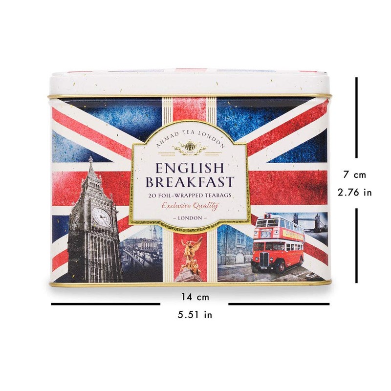 Ahmad Tea English Breakfast Tea in Nostalgic Britain metal gift