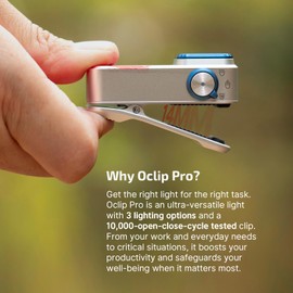 OLIGHT Oclip Pro EDC Flashlight Clip-on Light, Rechargeable 500 Lumens with Three Lighting Solutions Type-C Charging, Magnetic Flash Lights for Outdoor or Indoor Use(Stars & Stripes Edition)