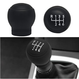 Clwalny Gear Shift Knob Cover for Car, Anti-Slip Silicone 6-Speed Stick Shifting Handle Protector, Universal Car Interior Accessories Stick Shift Cover for Most Cars SUV Truck(6 Speed)