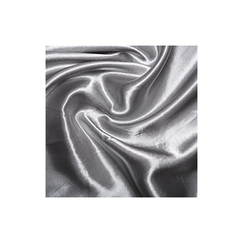 Silky Bridal Satin Fabric Material - Silver, 1Mtr 100cm x