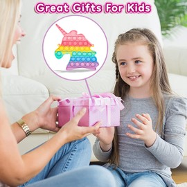 GORAYA Unicorn Pop it Bag for Girls and Kids, Fidget Shoulder Bag and sensory figet, Popit fidget handbag, Pop Fidget purse, Gift as poppet fidget toys for Kids, Birthday Eid Easter & Ramadan Gift
