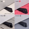 6 Pack Door Stop Wedges Black Rubber Door Stoppers for