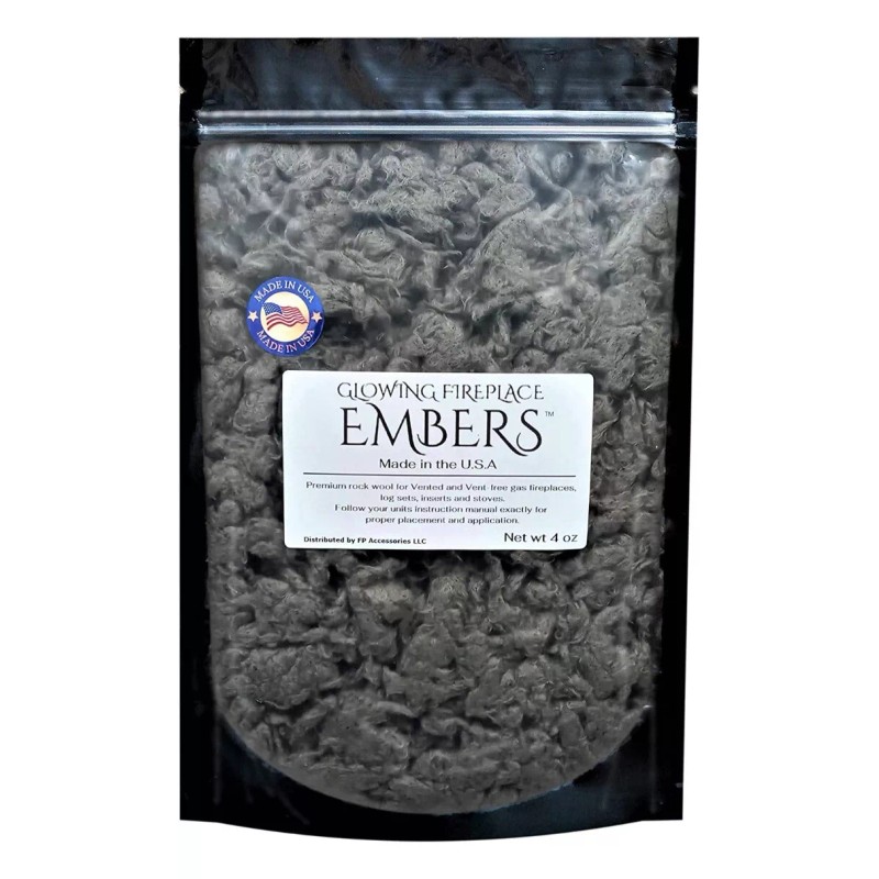 Glowing Fireplace Embers Rockwool For Gas Logs, Gas Fireplaces and