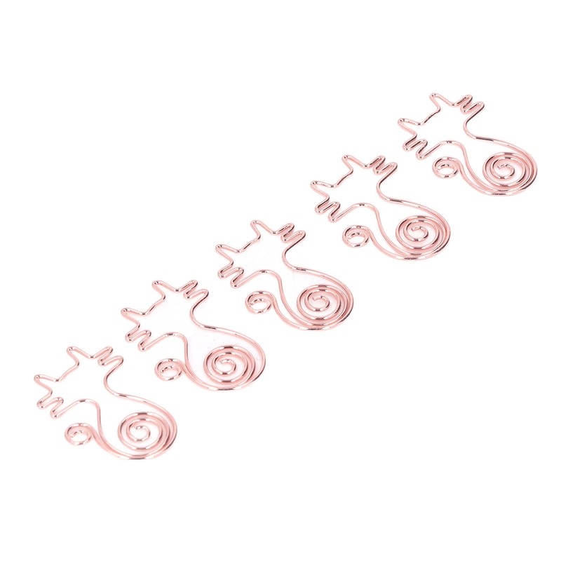 100Pcs Cute Paper Clips Rose Gold Cat Shape Anti Slip