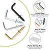UFURMATE Carbon Steel 120Pcs 1/2" L Shaped Hooks, 4 Colors,