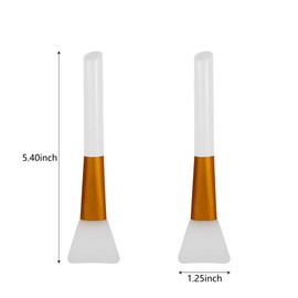 4 Pack Facial Brush, Makeup Spatula, Silicone Face Mask Applicator, Face Mask Brush for Skincare, Makeup Tools (White)