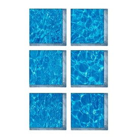 ericotry 6pcs Square Wave Pattern Threads Bathtub Strip Non-Slip Bathtub Sticker Adhesive Decals Appliques for Bath Tub Shower Pools Decorative Accessories(Blue Ripple)