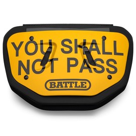 Battle Shall Not Pass Chrome Football Back Plate - Adult