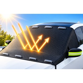 Car Windshield Snow & Ice Protector for Winter – Oxford Exterior Cover for Keeping Snow and Ice Off Front Windows
