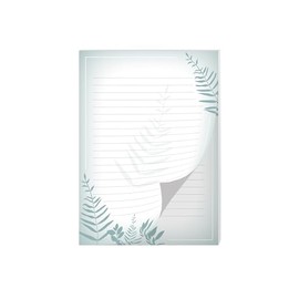 Writing Paper Motif Natural Green Eucalyptus Leaves Pastel Letter Pad for Girls Children and Adults Gift (A4 Pad with 25 Sheets)