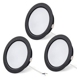 URing Set of 3 LED Recessed Spotlights 12 V Dimmable 3.5 W 4000 K Neutral White LED Flat 12 V 300 LM Bore Hole 55-58 mm and 15 mm Flat Furniture Recessed Light LED Recessed Spotlights Ceiling