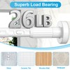 QINGYUN Extra Long No-Drill Tension Curtain Rod 40-166 Inches (4-14Ft),