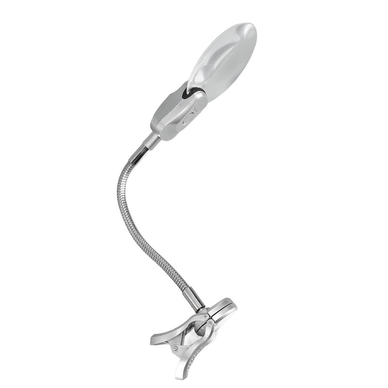 Magnifying Glass with Light Adjustable Flexible Gooseneck Clip On Magnifying