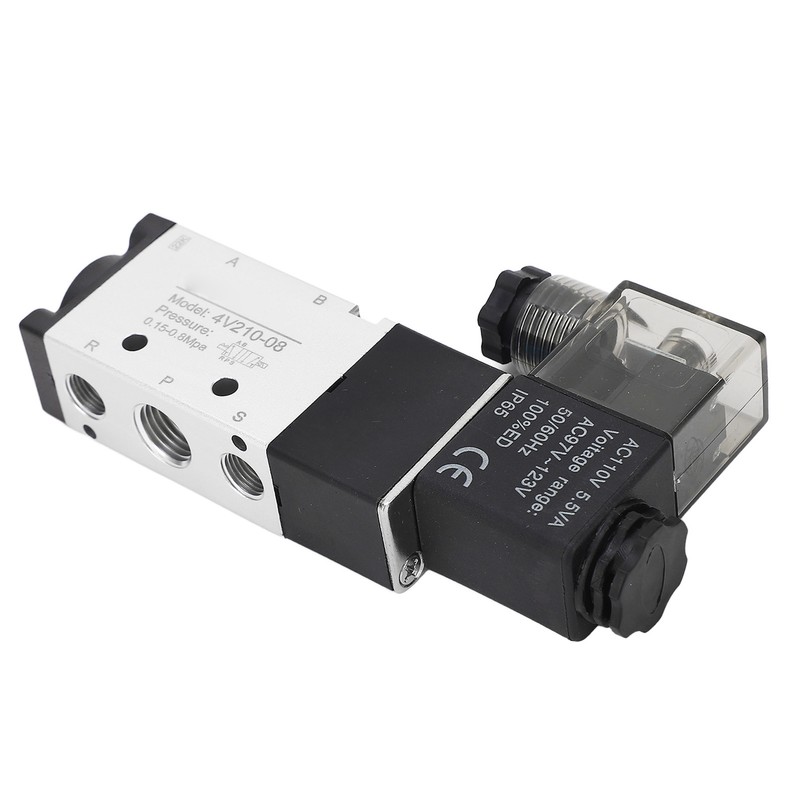 4V210‑08 Electric Solenoid Valve 2 Position 5 Way Cylinder Control