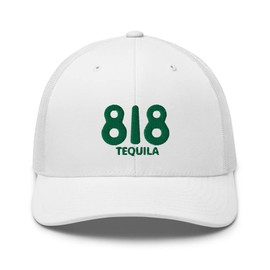 RIVEMUG Tequila 818 Embroidered Trucker Hat Adjustable Cap White