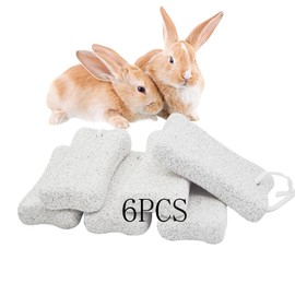 PINVNBY 6 Pcs Large Rabbits Lava Blocks,Small Animals Grinding Teeth Stone Hamster High Calcium Chews Toys Pet Chewing Stones for Chinchilla,Guinea Pig, Rat, Bunny