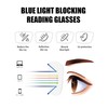 ZXYOO 3 Pack Oprah Style Reading Glasses for Women Blue