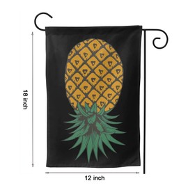 Upside Down Pineapple Flag 12 * 18 inch Garden Outdoor House Porch Welcome Holiday Decoration Flag Suitable For Christmas Birthday Happy New Year Garden Flag 1 Pcs