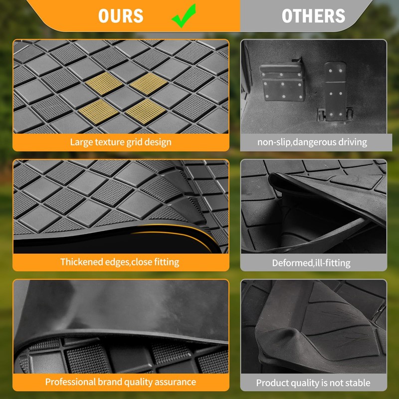 RIZINKART Golf Cart Floor Mat,Upgraded Non-Slip Full Coverage Liner Fits