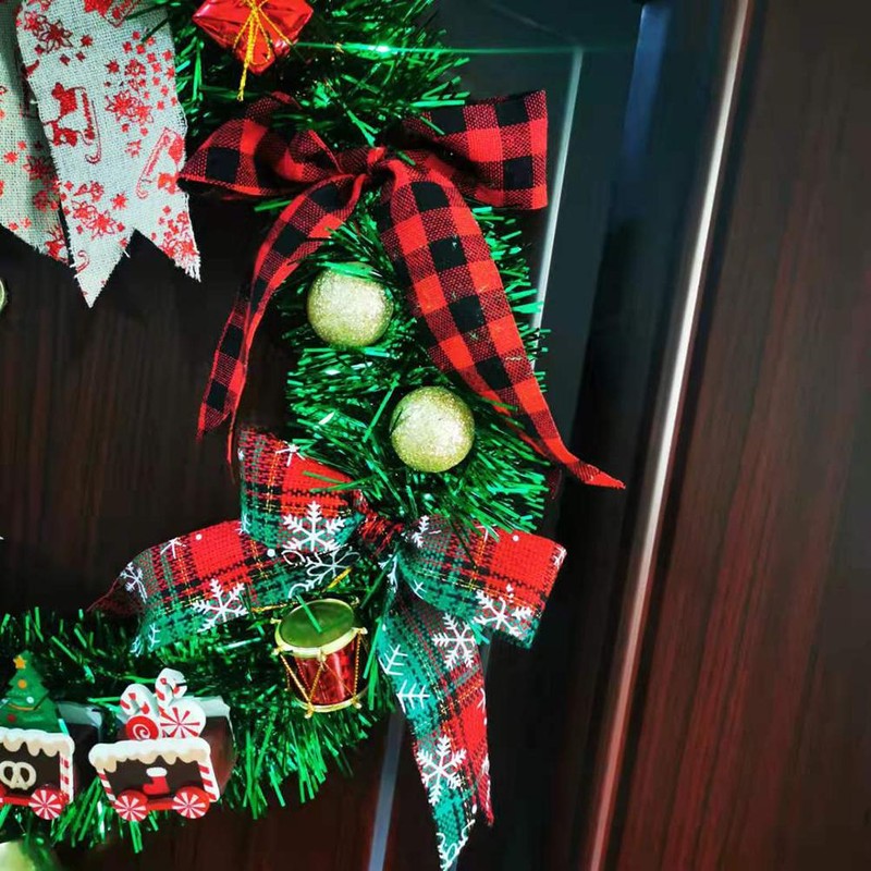 Christmas Front Door Wreath Funny Santa Claus Leg Decor Christmas
