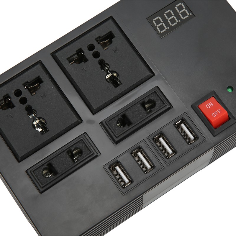 Power Converter Modified Sine Wave 12V to 220‑240V 600W Black