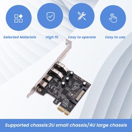 ZENWORYS PCI Expansion Card PCIE Card 4-Ports (Type-C+A) USB 3.2 Expansion Card 5Gbps High Speed Hub Driver-Free for Desktop Computer