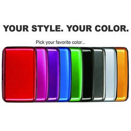 Credit Card Holder Wallet Case Aluminium Security Wallet Portable Travel Identity Safe Protection Compact & Convenient Ideal for Driving License Business Cards & Bank Notes (1 Pcs Assorted Colours)