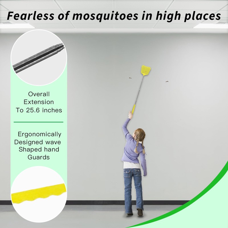 MYSTICHOME Fly Swatter 1 PCS, Durable Heavy Duty Plastic Fly