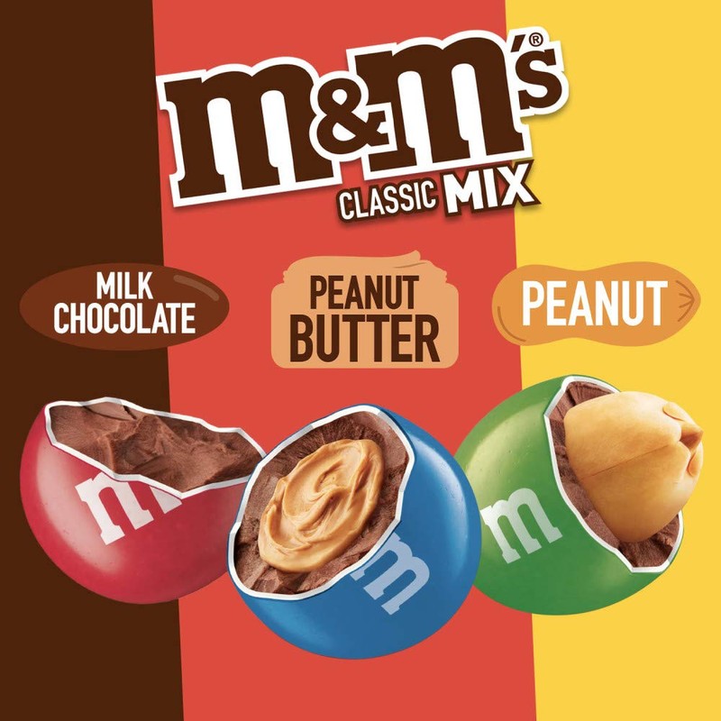 M&M'S Milk Chocolate Candy, Variety Pack, Milk Chocolate, Peanut, and