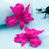 Hot Pink Flower Earrings for Women Big Floral Earrings Large
