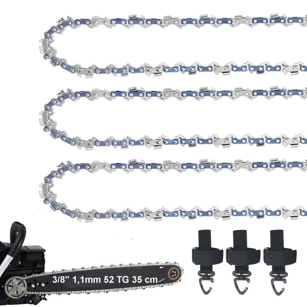 Aokelily Saw Chains 3/8 Inch 1.1 mm 52 TG 35
