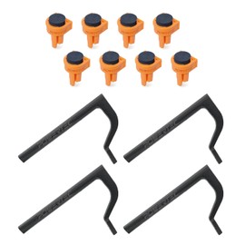 POWERTEC 71958 8" Workbench Holdfast 4 PK Bench Dog Clamp for Woodworking, and 8-PC Deluxe Bench Dogs for 3/4" bench dog hole