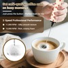Milk Frother Handheld Rechargeable - 2-Speed Electric Whisk with 5