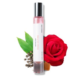 ANTHOLOGY Rose on Fire Roll on Perfume oil for Women 0.3oz 9 ML | Turkish Rose, Spicy Pepper, Musk | Alcohol Free Rollerball, Travel size Clean Fragrance