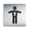 Durable 495423 Pictogram WC Men, Square, 150 x 150 mm,