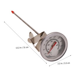 ABOOFAN 1pc Stainless Steel Barbecue Thermometer Long Dial Food Thermometer for Baking and Cooking Probe for Restaurant and Home Use