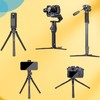 Zeadio Metal Adjustable Camera Tripod, Max Load 40kg/88lb, Desktop Tripod