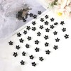 YISSION 40Pcs Mini Black Flower Hair Clips with Rhinestone Cute