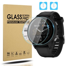 Suoman 2-Pack for Garmin Forerunner 955 Screen Protector, [Anti-scratch] 2.5D 9H Hardness Tempered Glass Screen Protective Film +Auto-alignment Installation Tool