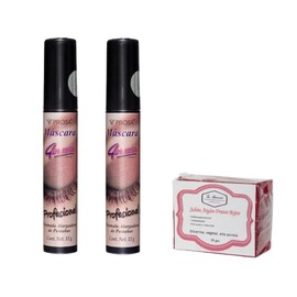 Prosa Rimel Mascara Pestañas Profesional Negro 13g 2 Piezas | 1 Jabón 50gr La Artesanal