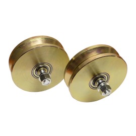 6" V Groove Wheel with Double Bearing Sliding Gate 5000 Lbs Roller Slide + Screw- 2 Pack