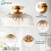 Lamomo Lamomo Semi Flush Mount Ceiling Light, Upgraded Larger Golden