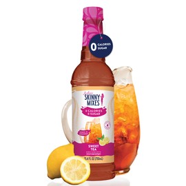 Jordan's Skinny Mixes Sugar Free Syrup, Sweet Tea Flavor, Flavored Water Enhancer, Drink Mix for Ice Tea, Lemonade & More, Zero Calorie Flavoring, Keto Friendly, 25.4 Fl Oz, 1 Pack