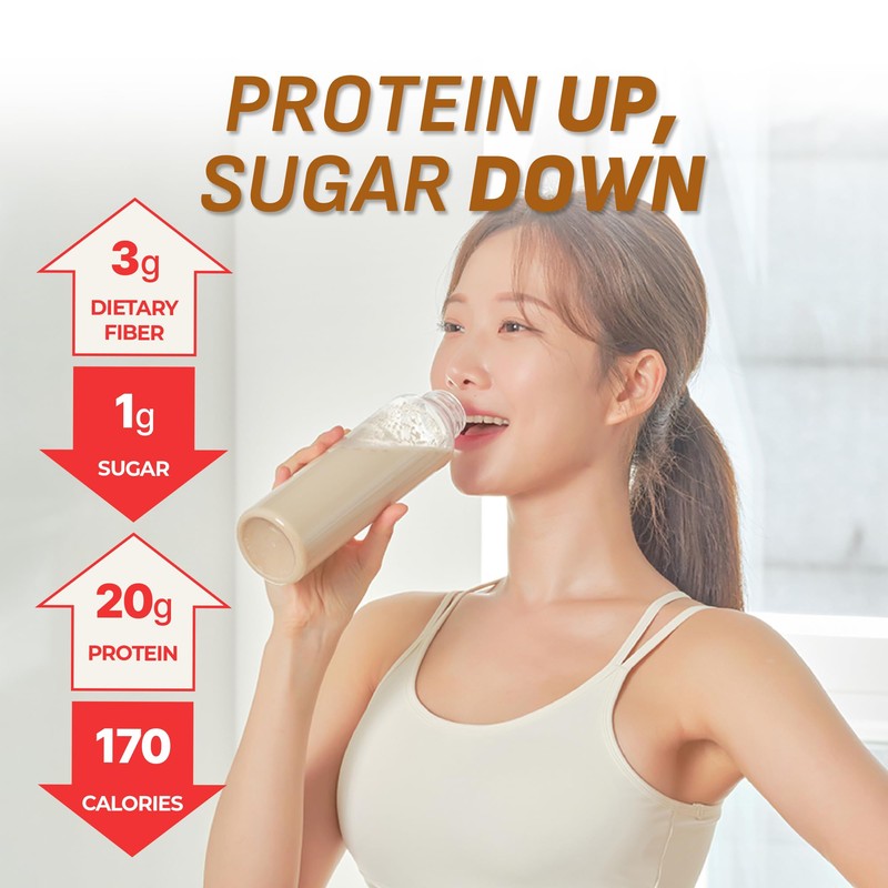 Flimeal Brown 17Grains Protein Shake, With Crunchy Protein Balls, Protein