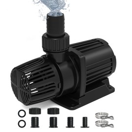 1587 GPH Submersible Water Pump, 55W Pond Pump with 16.5FT. Lift Height for Koi Pond Pool, Waterfall, Fish Tank, Aquarium, Statuary, Hydroponic, Ultra Quiet, Barrier Bag & 16.5FT Power Cord
