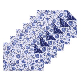 C&F Home Blue Reef Reversible Machine Washable Placemats Set of 6 20" x 14" Blue
