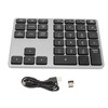 Wireless Number Pad 35 Keys Aluminum Alloy Ultrathin Rechargeable Ergonomic