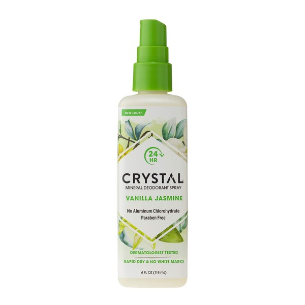 Crystal Mineral Deodorant Spray, Vanilla Jasmine, 4.0 oz (Pack of 12)