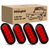 Nilight 6 Inch Oval Red LED Trailer Tail Lights 4PCS